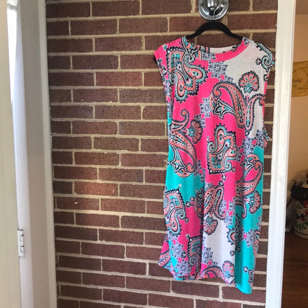Paisley Stretchy Shift Dress WITH POCKETS!!!